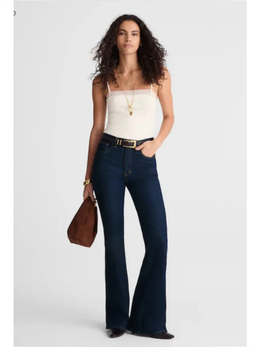 NWT Madewell The Stretch Flare Jean Rinse Wash Blue
